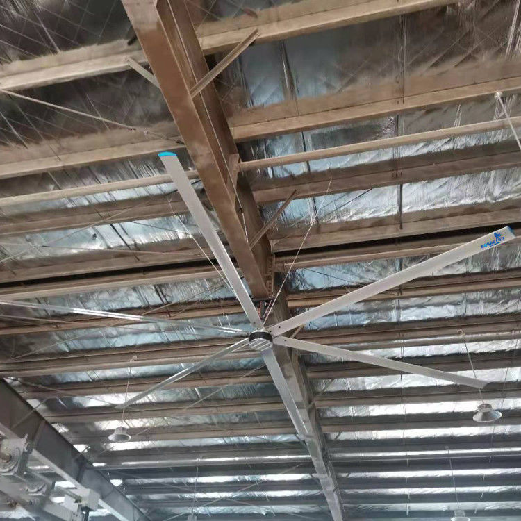 Wydajny 6-łopatkowy wentylator sufitowy przemysłowy, 10m3/min przepływu powietrza/W, moc wejściowa 1500W