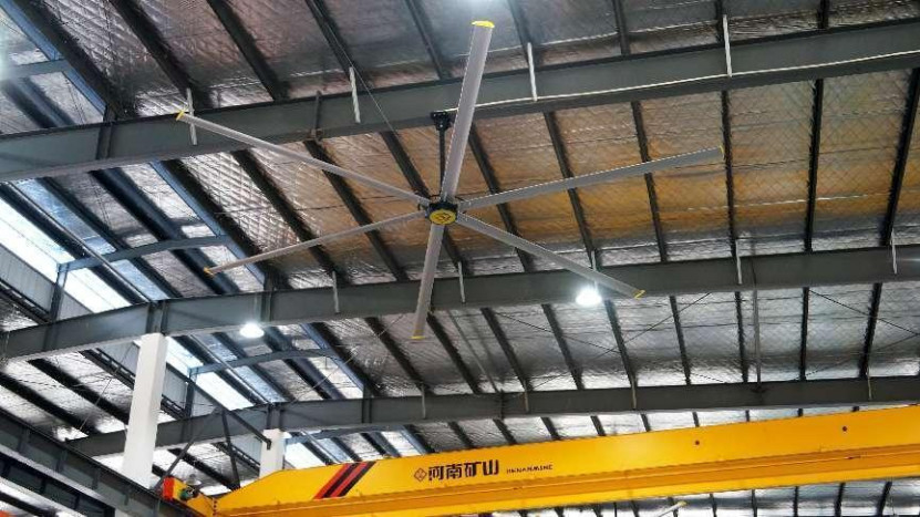 IP55 Przemysłowy wentylator sufitowy z bezszczotkowym silnikiem DC 1500w Moc 55r/min Prędkość obrotowa