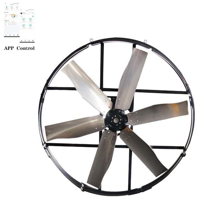 2000W 72 panel wentylator z poziomem ochrony IP55 i prędkością obrotową 345 r/min dla przemysłowych spalin