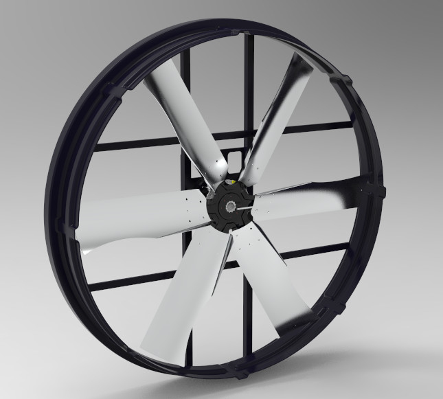 72'' Fan z 120 000 m3/h przepływu powietrza i 2000w dla przekształcania wentylacji rancza