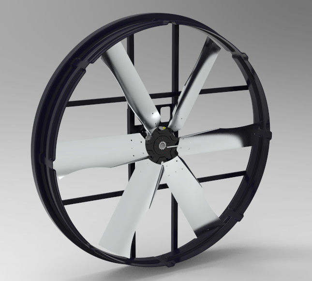 Wentylator przemysłowy panelowy o maksymalnym przepływie powietrza 120000 m³/h i wydajności 60 m³/h, typu Vortex Inline