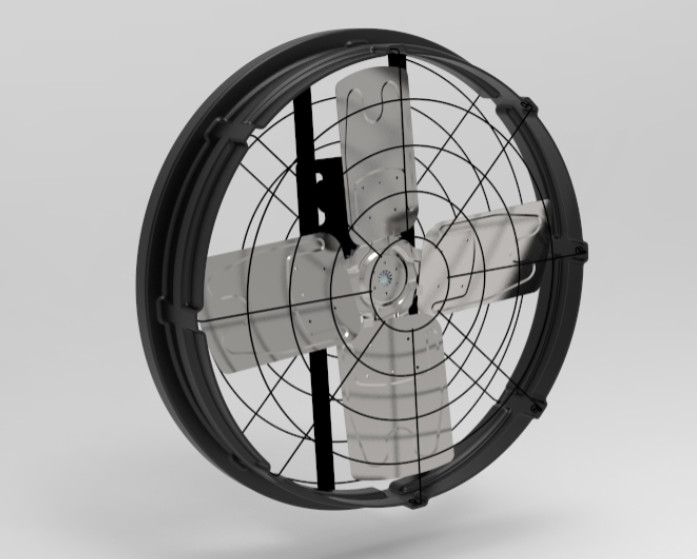 Fenty stodołowe z hałasem ≤69 dB 1115*1115*285mm Rozmiar ramy i moc wejściowa 410w