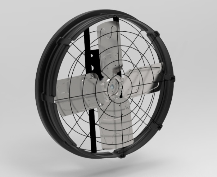 Fenty stodołowe z hałasem ≤69 dB 1115*1115*285mm Rozmiar ramy i moc wejściowa 410w