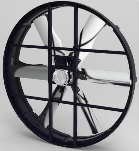 Wentylator panelowy 55'' z przemysłowym wyciągiem powietrza, przepływ powietrza 66000 m³/h, moc 1200W, niski poziom hałasu i szerokie zastosowanie