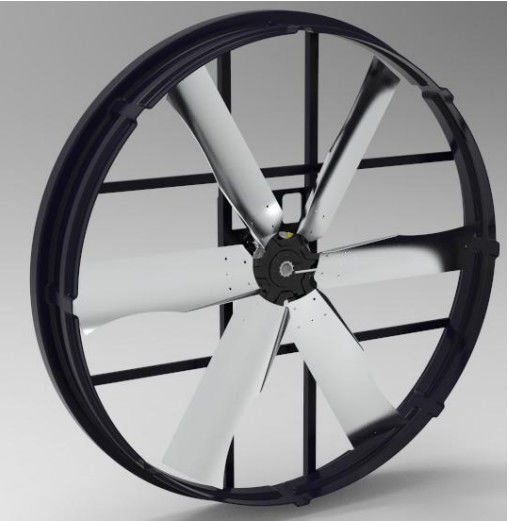 Wentylator panelowy 55'' z przemysłowym wyciągiem powietrza, przepływ powietrza 66000 m³/h, moc 1200W, niski poziom hałasu i szerokie zastosowanie