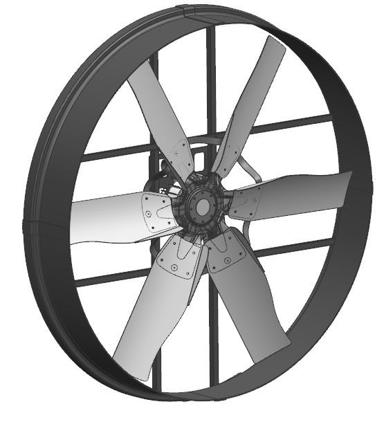 Wentylator do drobiu i oszczędzania energii wyposażony w zewnętrzny wirnik z bezszczotkowym silnikiem prądu stałego z magnesami trwałymi