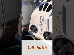 Wyposażone białe prostokątne polietylenowe klatki mleczne dla cieląt