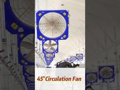 Mocny wentylator przemysłowy z prędkością obrotu 610 obr./min. Przepływ powietrza 40700 m3/h