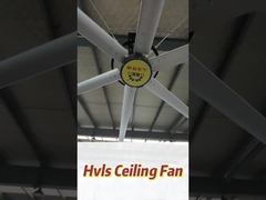 Przemysłowy wentylator sufitowy z bezszczotkowym silnikiem EC o średnicy 7300 mm